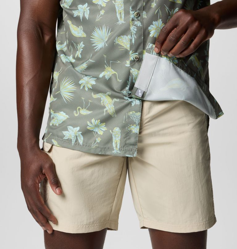Men's PFG Super Slack Tide Camp Shirt - Tall, Color: Cypress Floridays, image 7