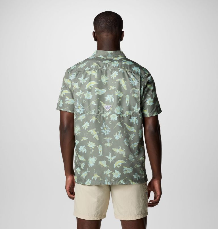 Men's PFG Super Slack Tide Camp Shirt - Tall, Color: Cypress Floridays, image 3
