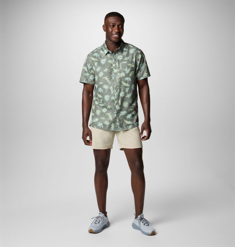 Men's PFG Super Slack Tide Camp Shirt - Tall, Color: Cypress Floridays, image 2