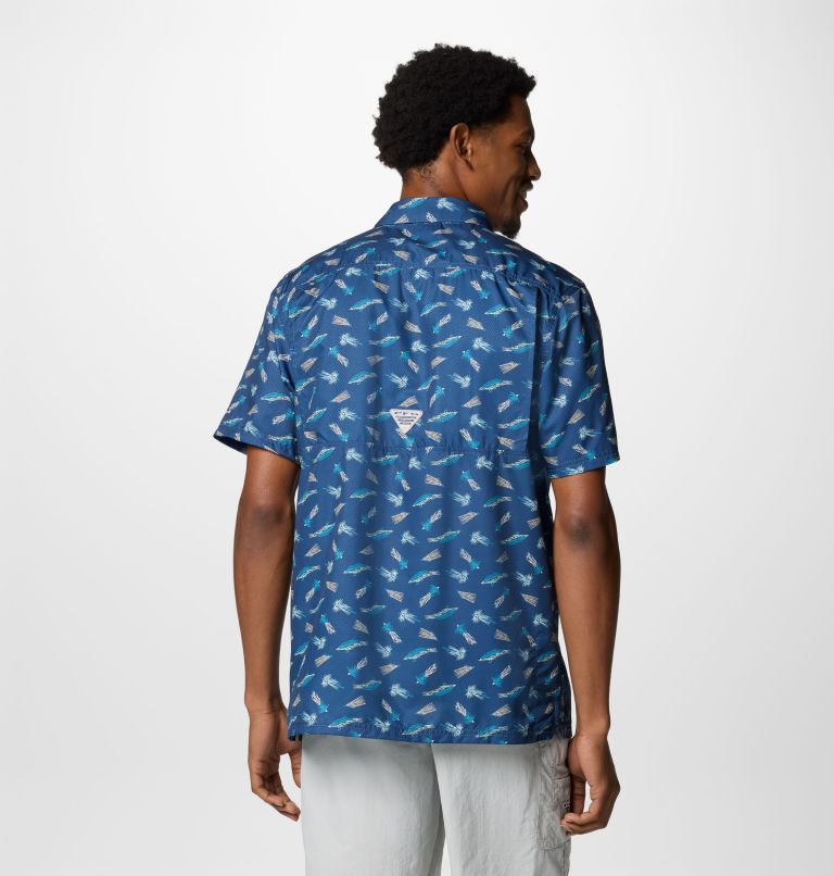 Men's PFG Super Slack Tide Camp Shirt - Tall, Color: Carbon Fly Pride, image 3