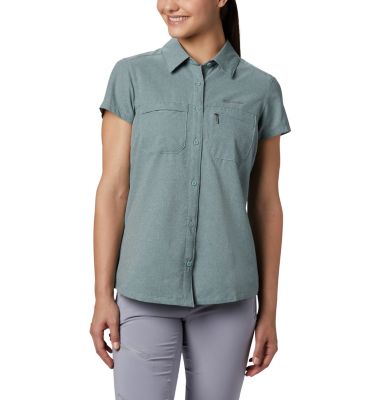 Chemise &agrave; manches courtes Irico&trade; Femme Irico&trade; Short Sleeve Shirt | 627 | XS, Light Lichen Heather, front