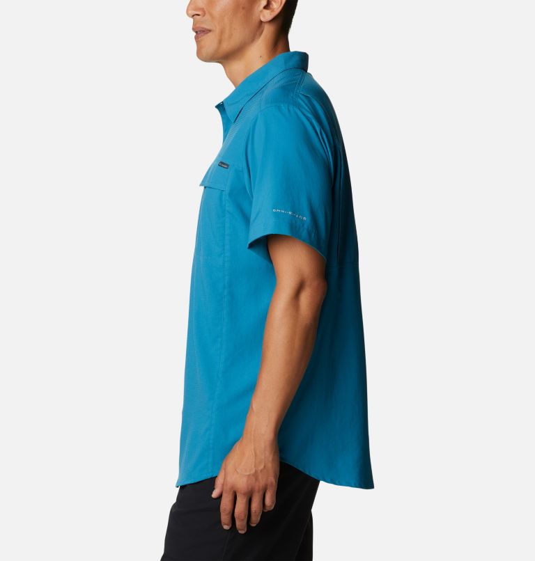 Thumbnail: Men's Silver Ridge Lite Short Sleeve Shirt, Color: Deep Marine, image 3