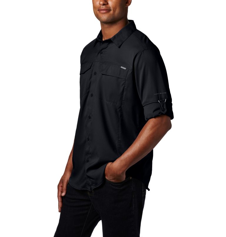 Men's Silver Ridge Lite Long Sleeve Shirt, Color: Black, image 3