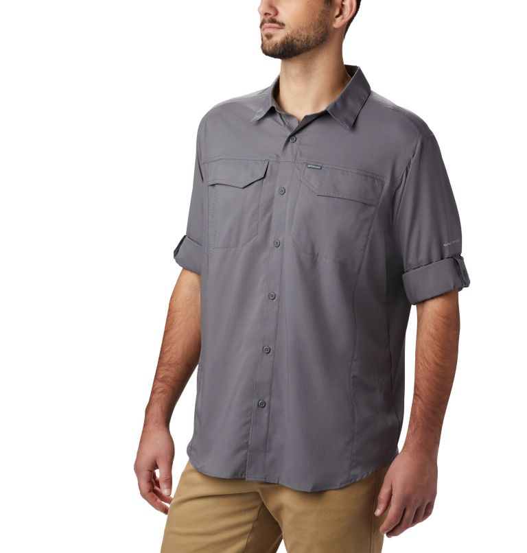 Men's Silver Ridge Lite Long Sleeve Shirt, Color: City Grey, image 3