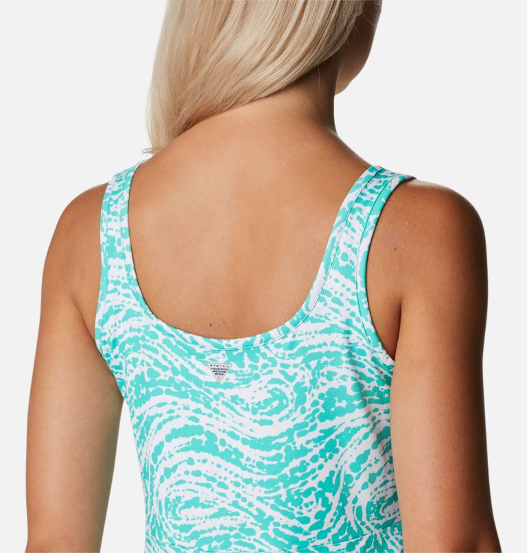 Women's PFG Freezer Maxi Dress, Color: Electric Turquoise Swirlscape, image 5
