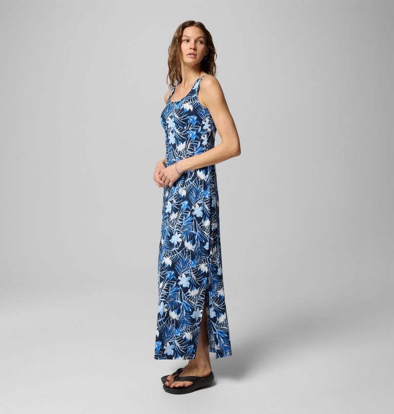 Women's PFG Freezer Maxi Dress, Color: Collegiate Navy Tropicfield, image 3