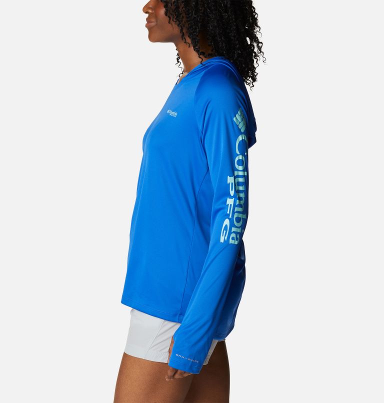  Columbia Women's Tidal Tee 1/4 Zip, Blue Macaw/Gulf