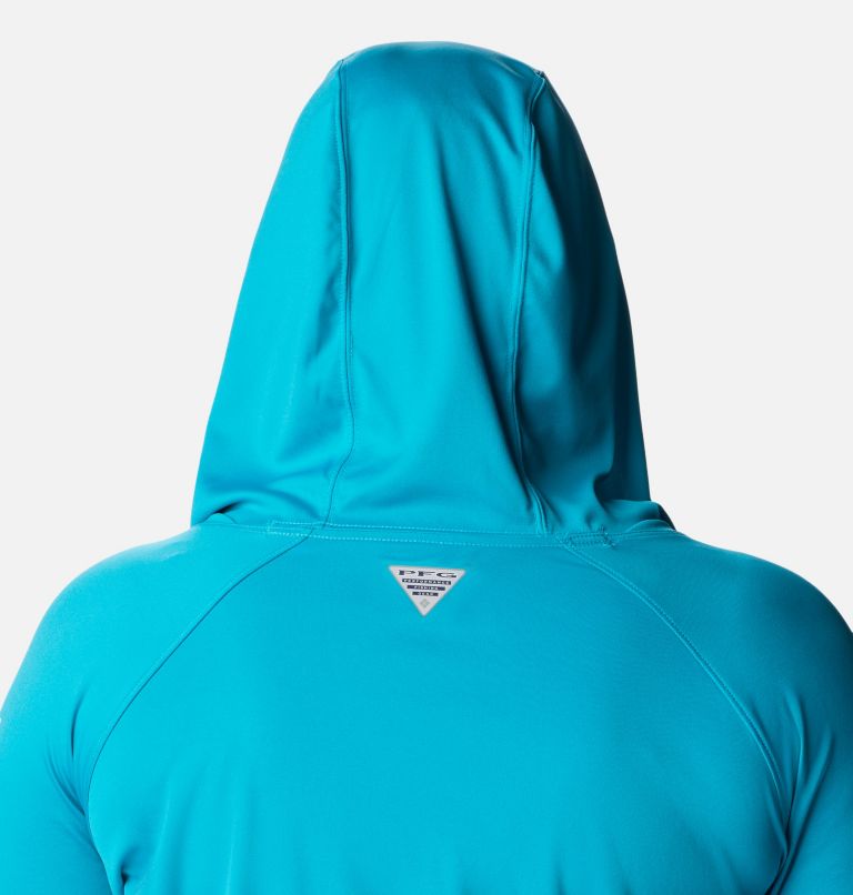 Tidal Tee Hoodie | 444 | 2X, Color: Ocean Teal, White Logo, image 5