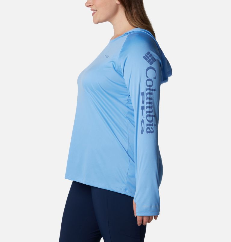 Pull à capuchon PFG Tidal Tee pour femme - Grandes tailles, Color: White Cap, Bluebell Logo, image 3