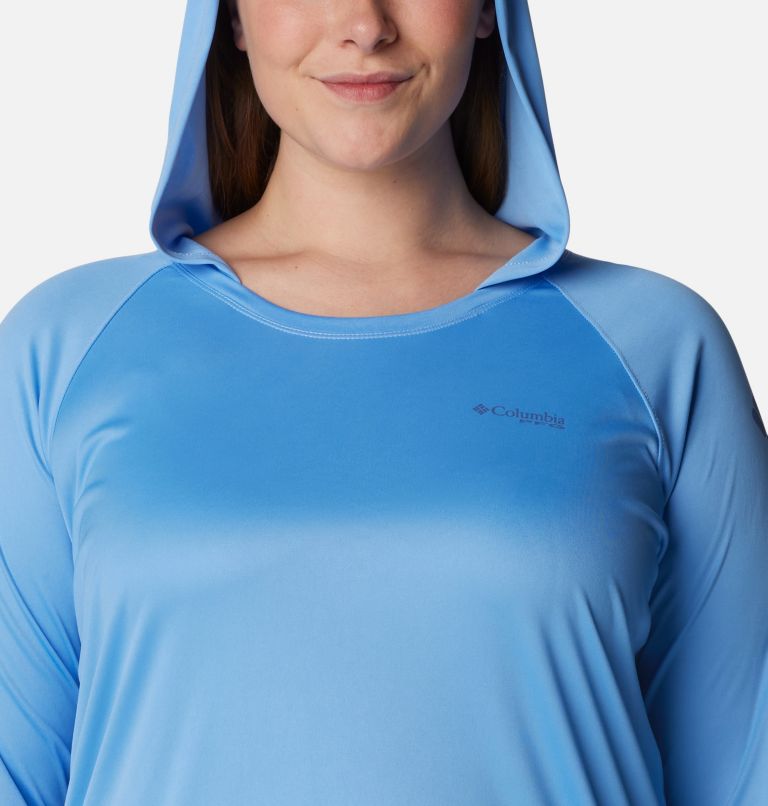Pull à capuchon PFG Tidal Tee pour femme - Grandes tailles, Color: White Cap, Bluebell Logo, image 4