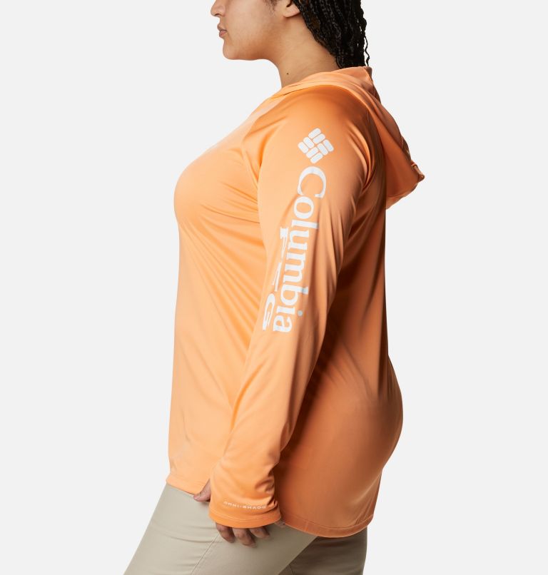 Tidal Tee Hoodie | 873 | 2X, Color: Bright Nectar, White Logo, image 3