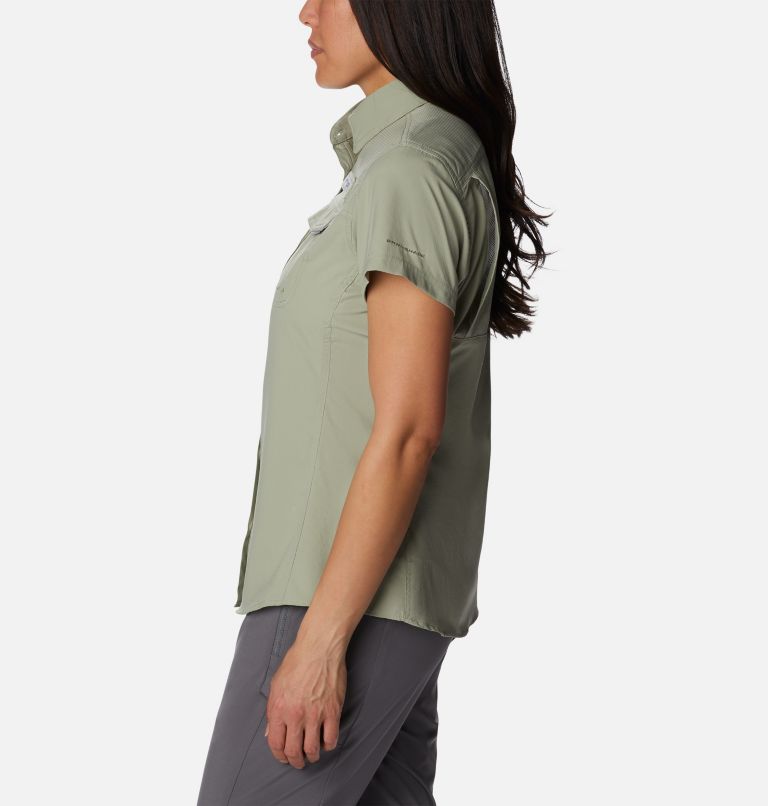 Women's PFG Lo Drag Short Sleeve Shirt, Color: Safari, image 3
