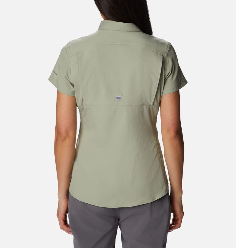 Thumbnail: Women's PFG Lo Drag Short Sleeve Shirt, Color: Safari, image 2