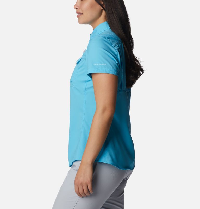 Women's PFG Lo Drag Short Sleeve Shirt, Color: Atoll, image 3