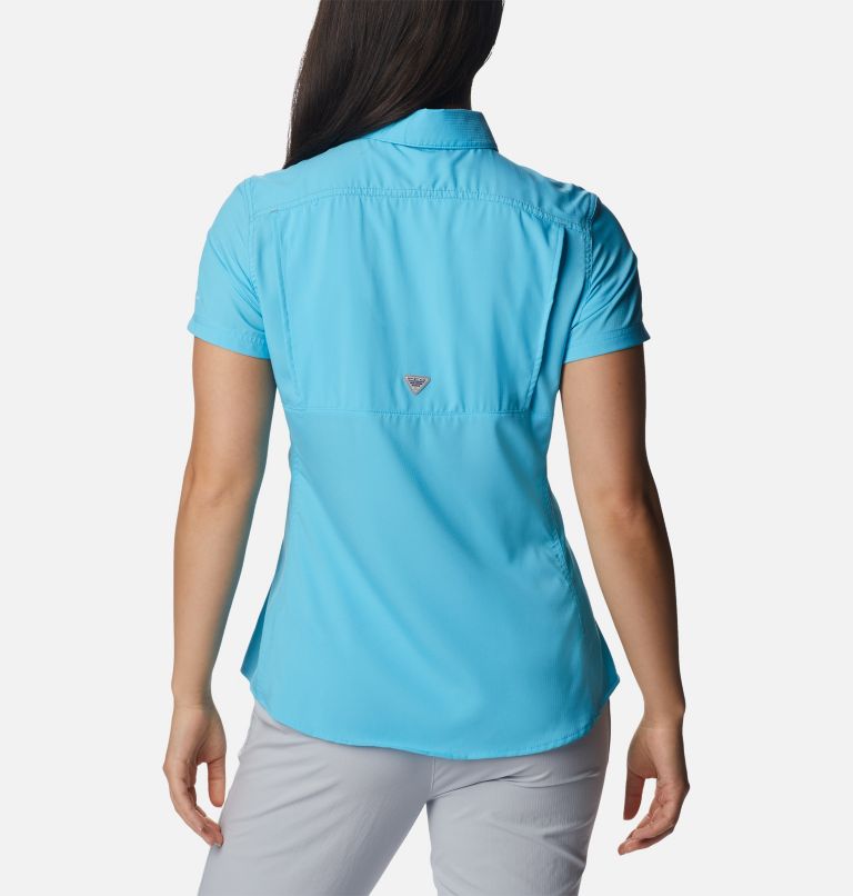 Women's PFG Lo Drag Short Sleeve Shirt, Color: Atoll, image 2