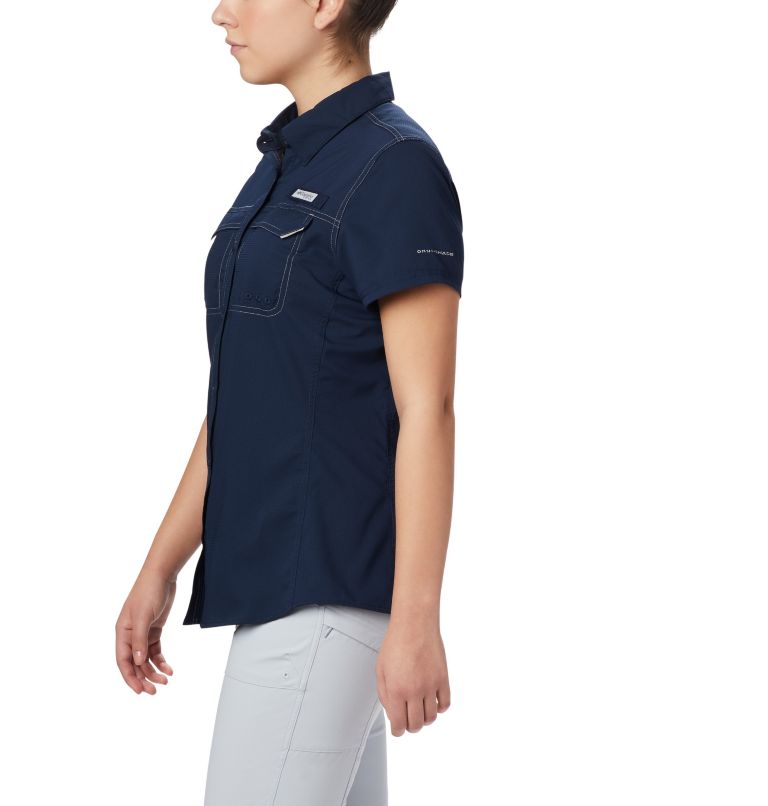 Women's PFG Lo Drag Short Sleeve Shirt, Color: Collegiate Navy