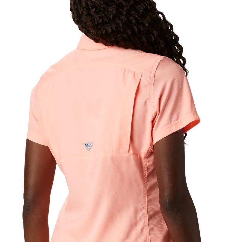 Women's PFG Lo Drag Short Sleeve Shirt, Color: Tiki Pink, image 5