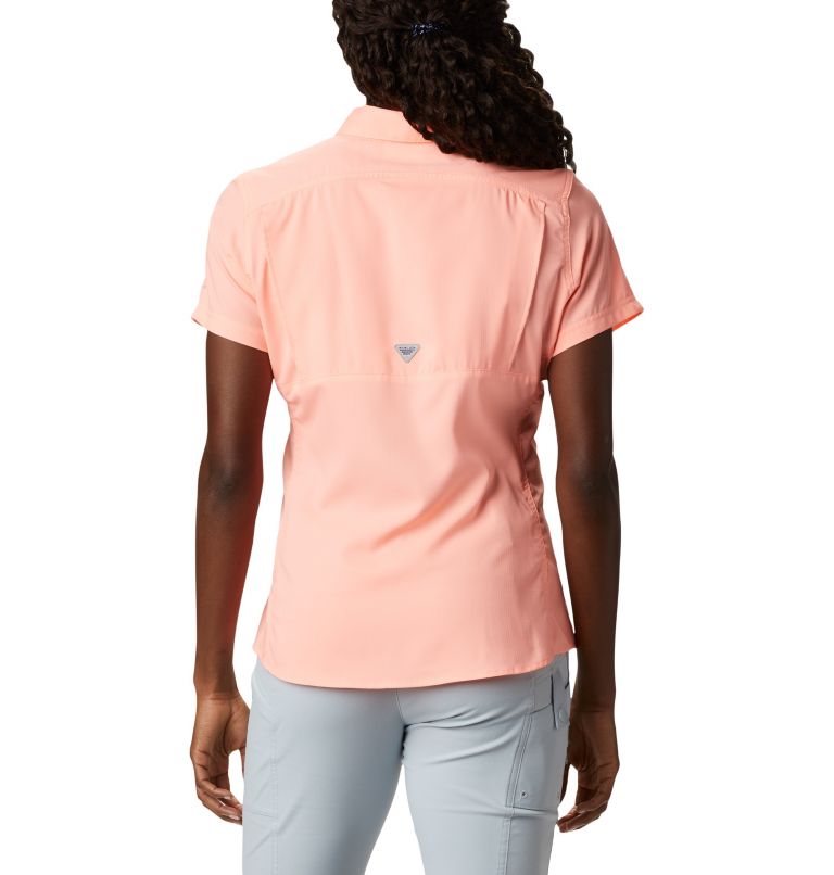 Thumbnail: Women's PFG Lo Drag Short Sleeve Shirt, Color: Tiki Pink, image 2