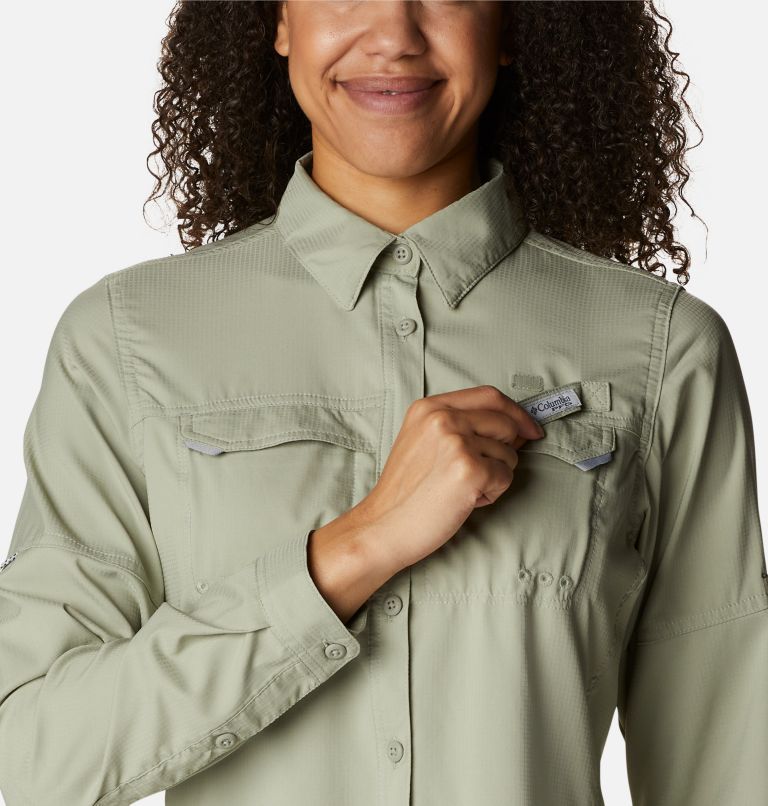 Women’s PFG Lo Drag Long Sleeve Shirt, Color: Safari, image 4