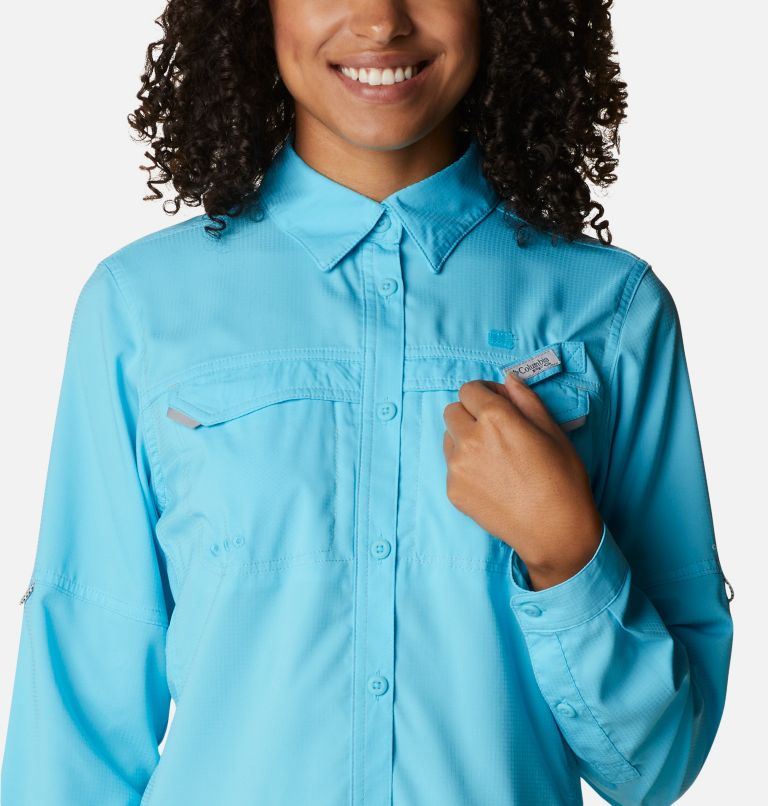 Women’s PFG Lo Drag Long Sleeve Shirt, Color: Atoll, image 4
