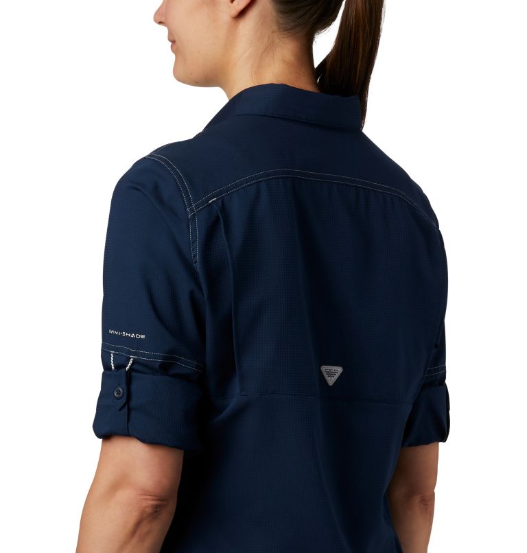 Women’s PFG Lo Drag Long Sleeve Shirt, Color: Collegiate Navy, image 4
