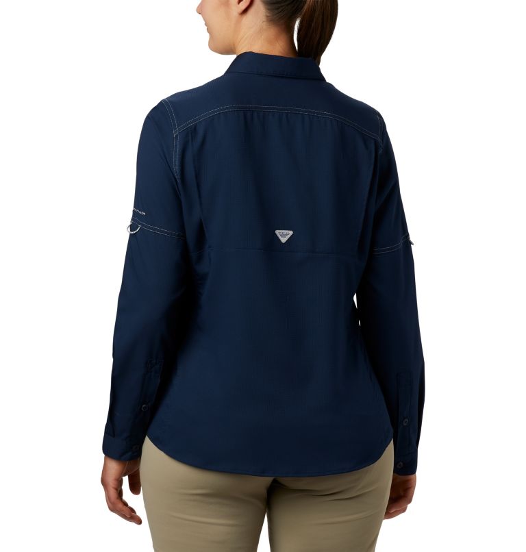 Women’s PFG Lo Drag Long Sleeve Shirt, Color: Collegiate Navy, image 2