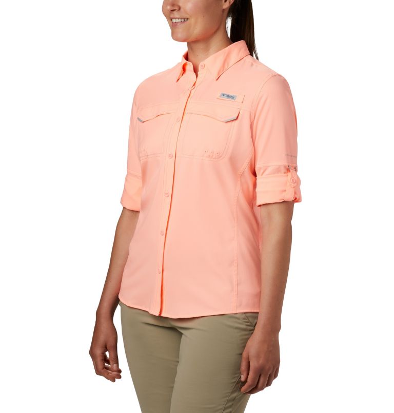 Women’s PFG Lo Drag Long Sleeve Shirt, Color: Tiki Pink, image 3