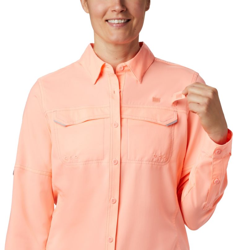 Women’s PFG Lo Drag Long Sleeve Shirt, Color: Tiki Pink, image 5