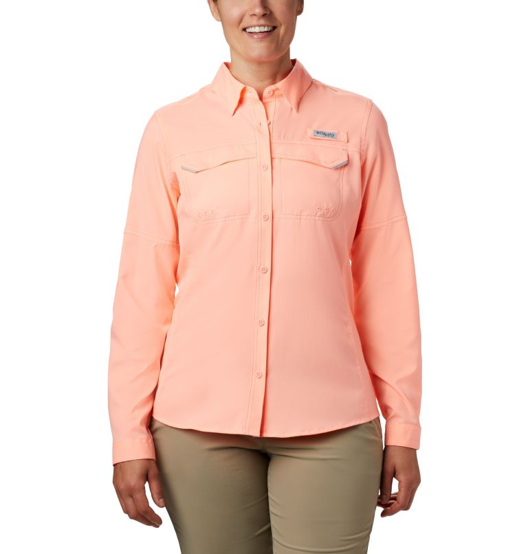 Women’s PFG Lo Drag Long Sleeve Shirt, Color: Tiki Pink, image 1