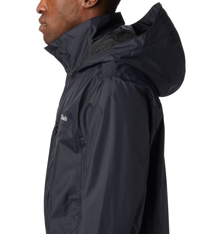 Thumbnail: Men's Pouration Rain Jacket, Color: Black, image 3