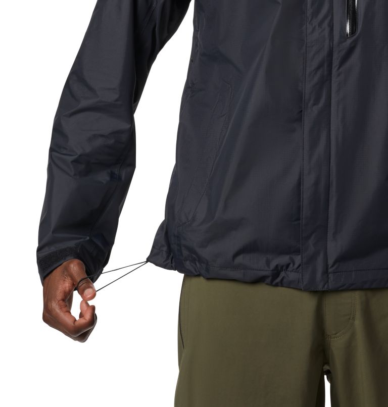 Men's Pouration Rain Jacket, Color: Black