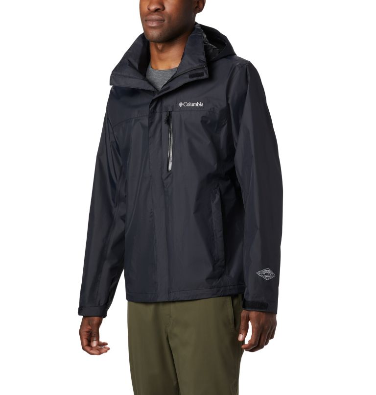 Men's Pouration Rain Jacket, Color: Black, image 1