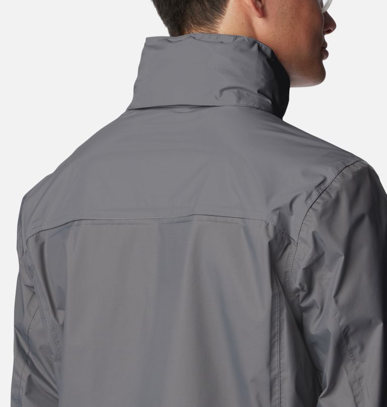 Men's Pouration Rain Jacket, Color: City Grey, image 6