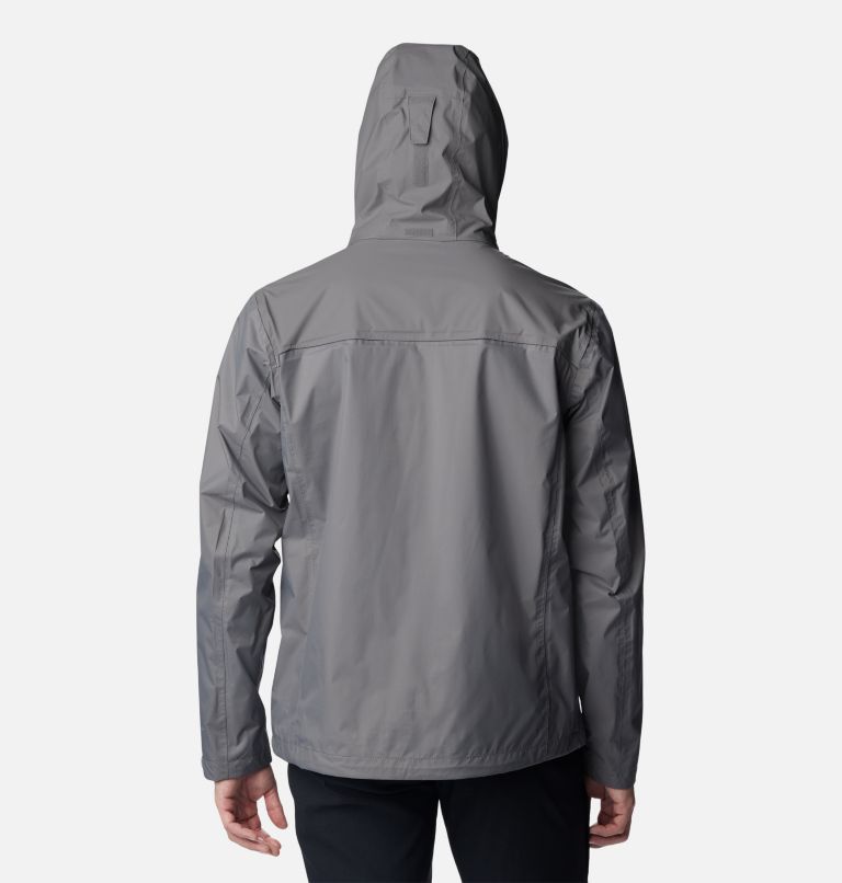 Thumbnail: Men's Pouration Rain Jacket, Color: City Grey, image 2