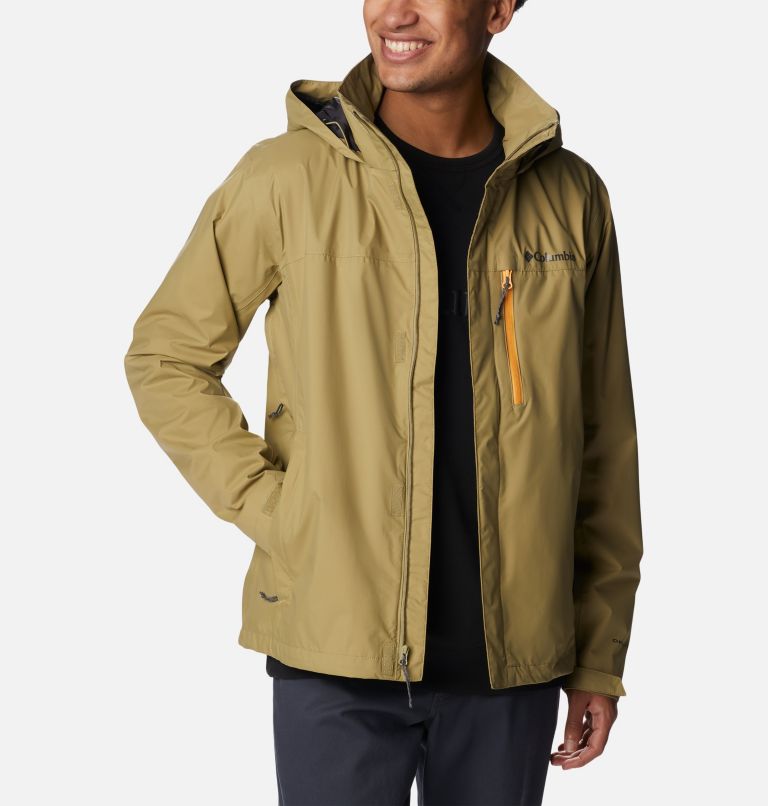 Men's Pouration Rain Jacket, Color: Savory