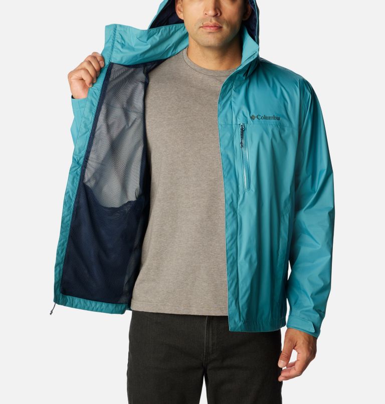 Thumbnail: Men's Pouration Rain Jacket, Color: Shasta, image 5