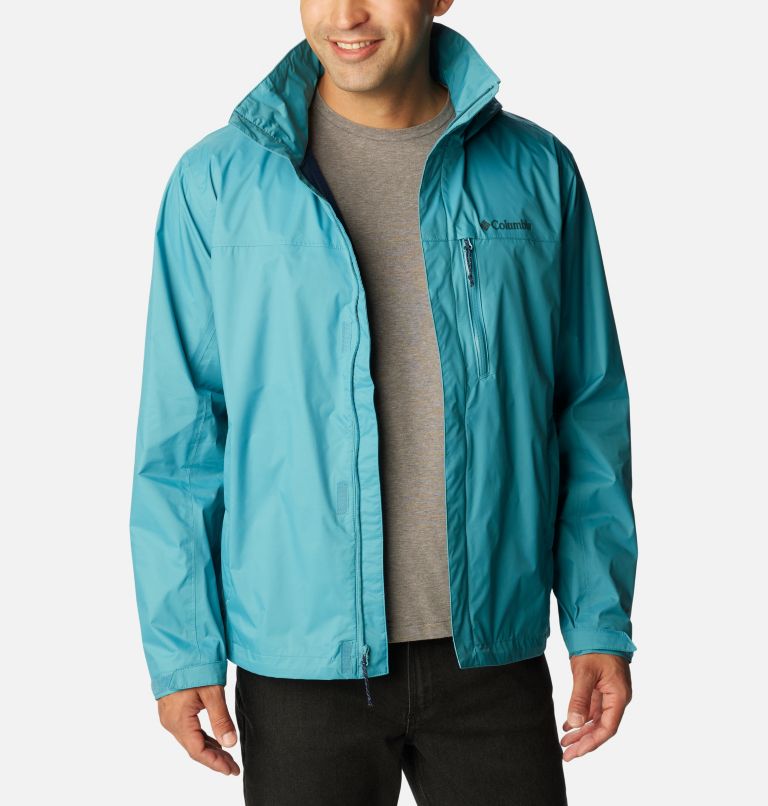 Thumbnail: Men's Pouration Rain Jacket, Color: Shasta, image 10