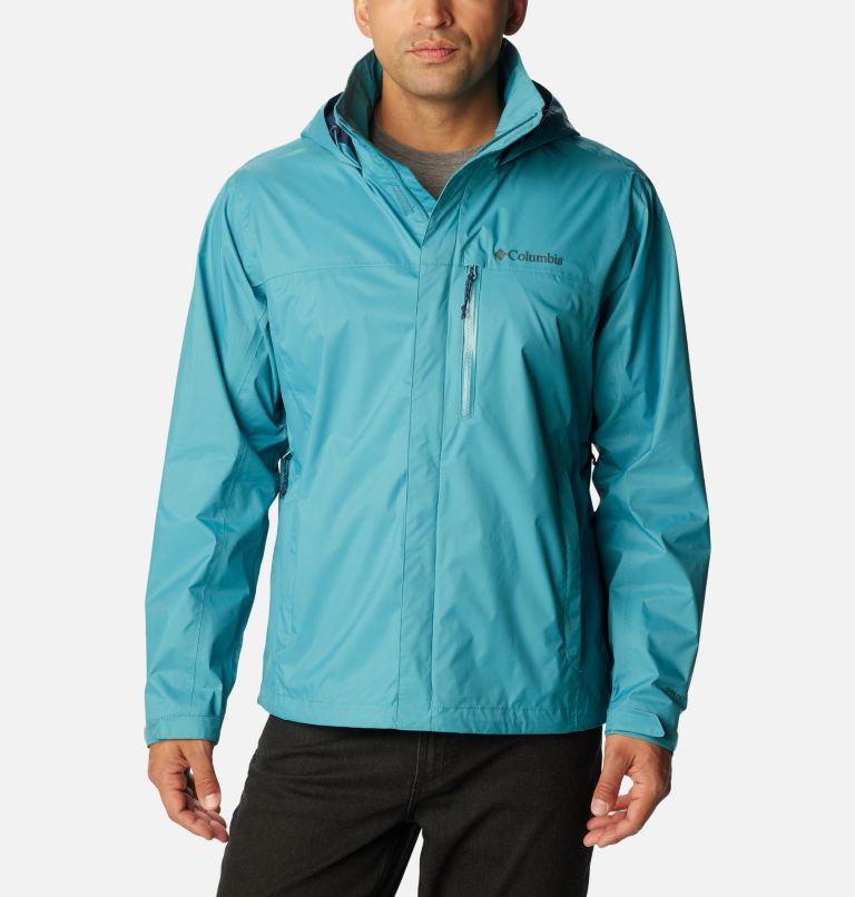 Men's Pouration Rain Jacket, Color: Shasta, image 1