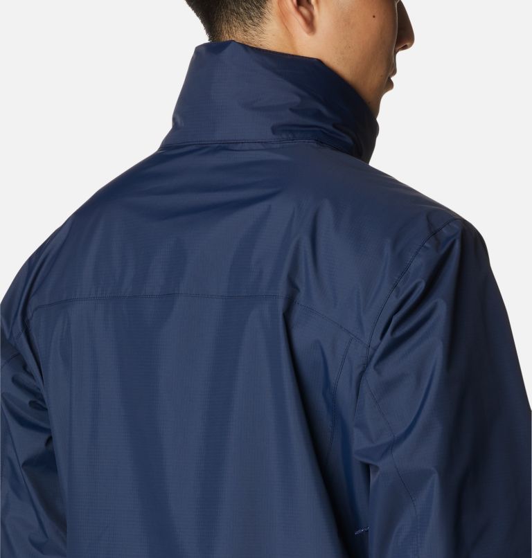 Thumbnail: Men's Pouration Rain Jacket, Color: Collegiate Navy, image 7