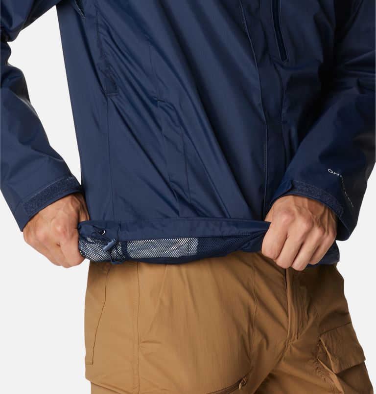 Men's Pouration Rain Jacket, Color: Collegiate Navy, image 8