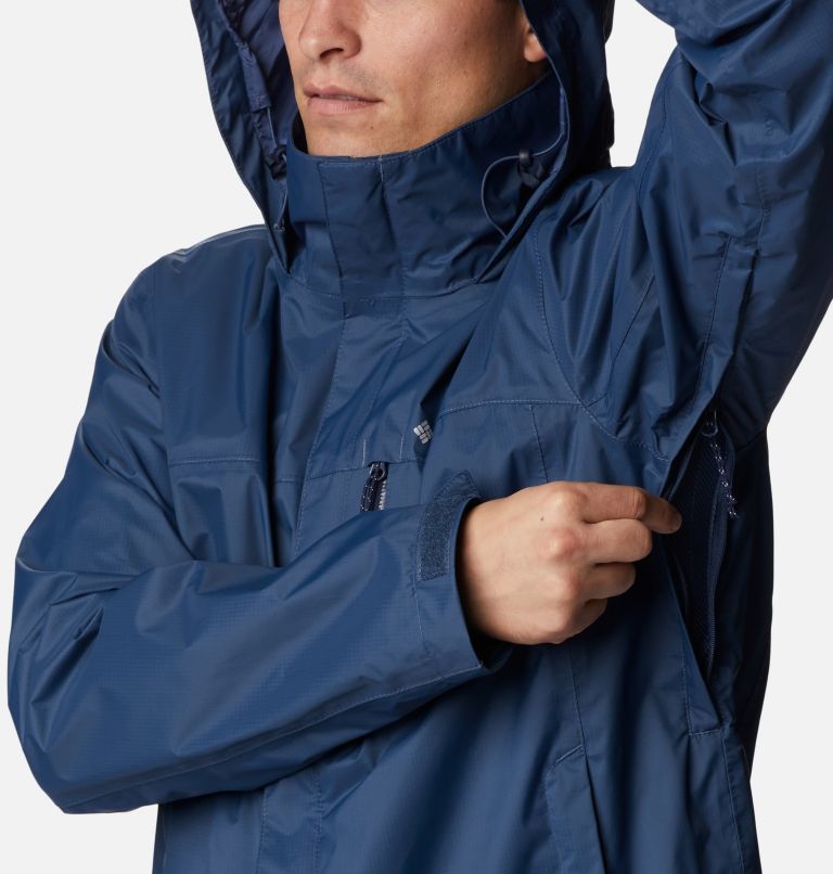 Men's Pouration Rain Jacket, Color: Dark Mountain, image 6
