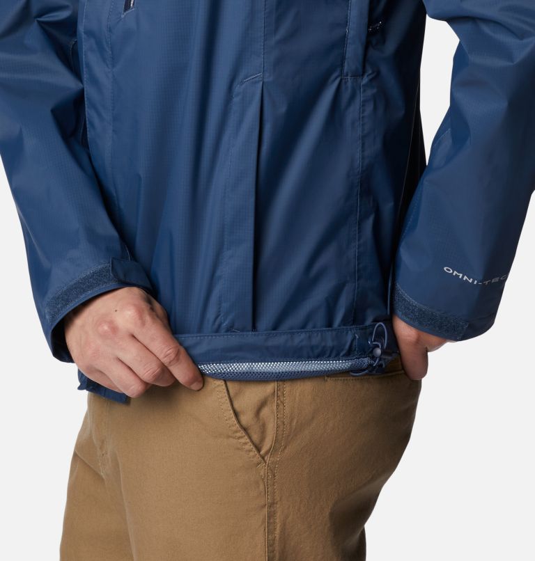 Thumbnail: Men's Pouration Rain Jacket, Color: Dark Mountain, image 7