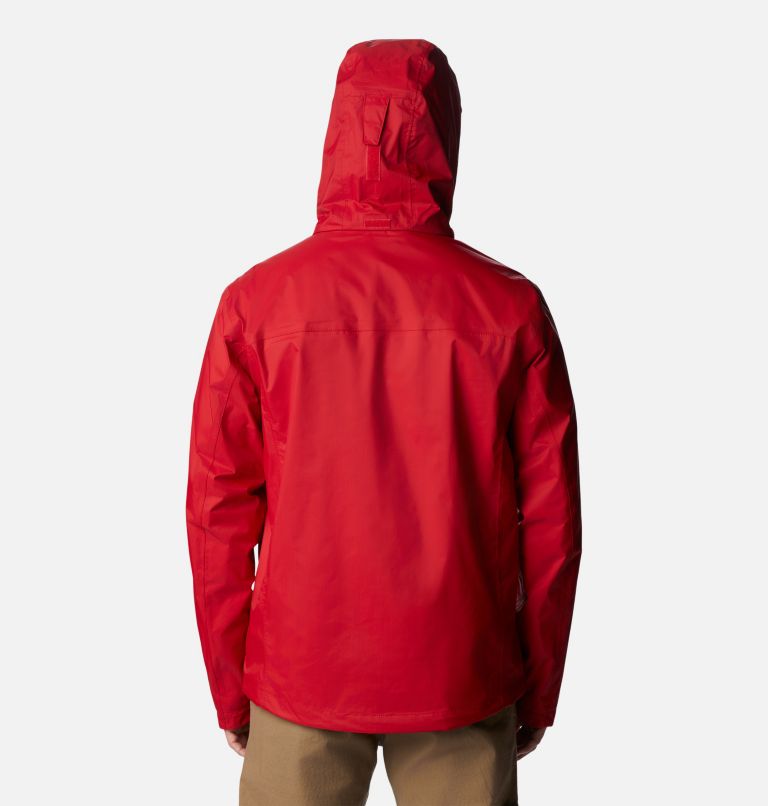 Men's Pouration Rain Jacket, Color: Mountain Red, image 2