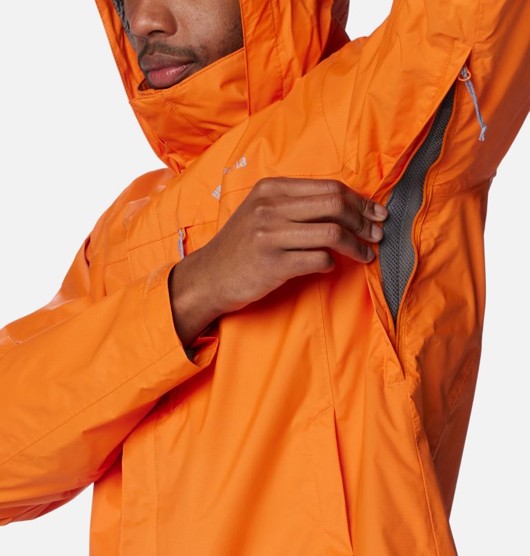 Bright orange hot sale rain jacket