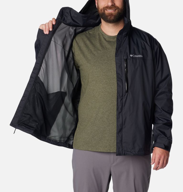 Men's Pouration Rain Jacket - Big, Color: Black, image 5