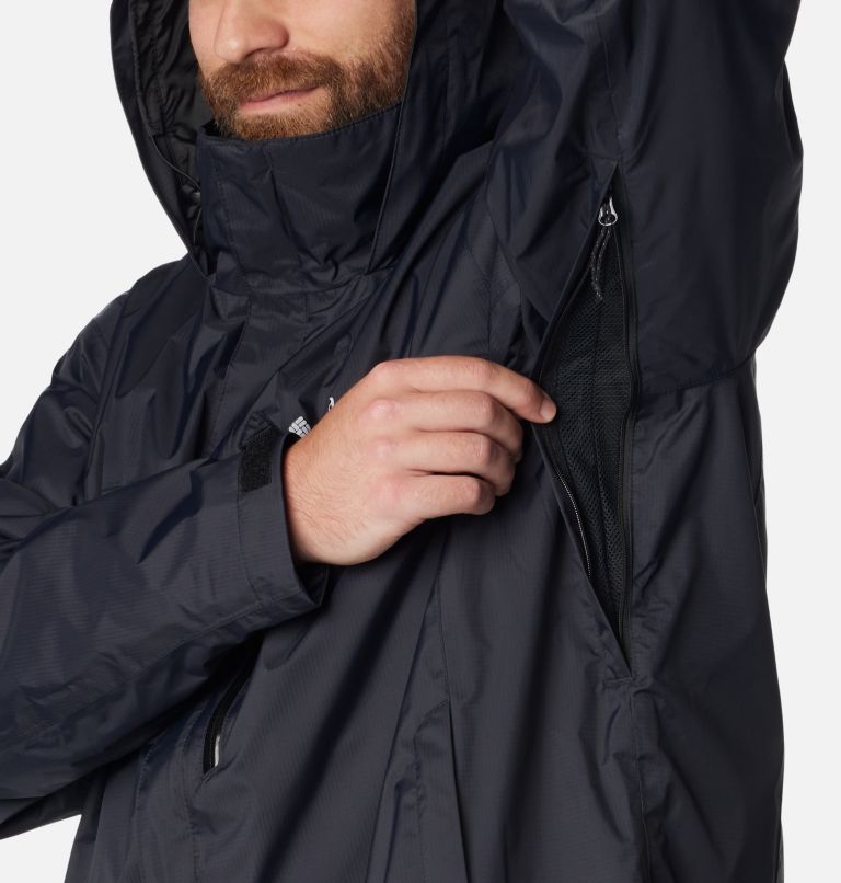 Men's Pouration Rain Jacket - Big, Color: Black, image 6