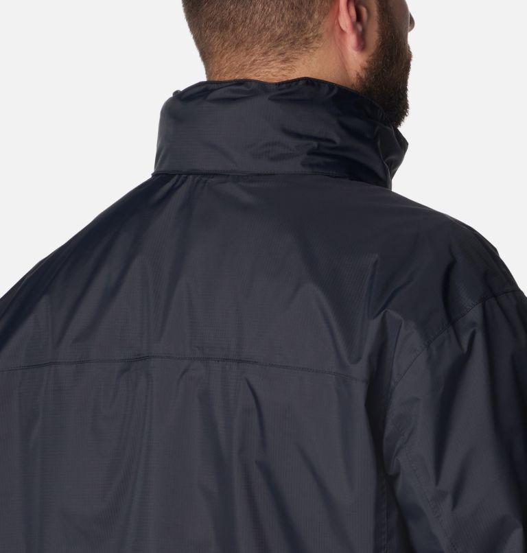 Thumbnail: Men's Pouration Rain Jacket - Big, Color: Black, image 7