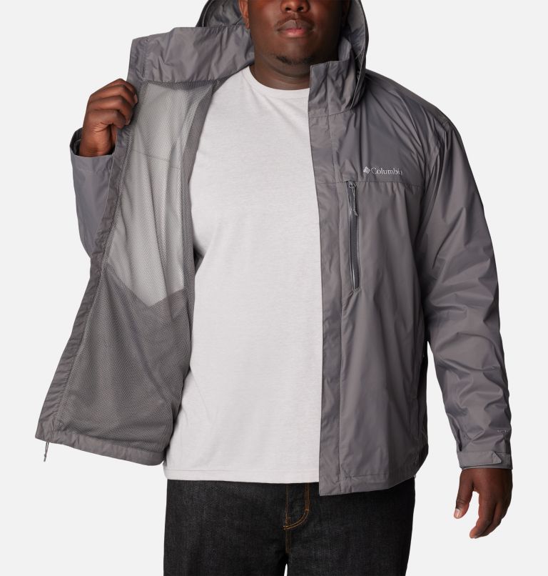 Men's Pouration Rain Jacket - Big, Color: City Grey, image 5