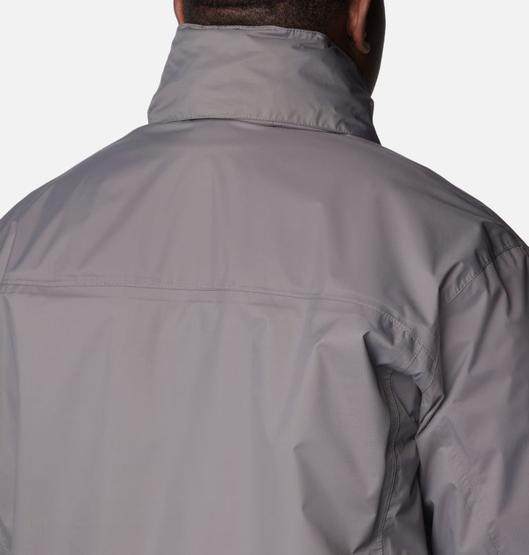 Thumbnail: Men's Pouration Rain Jacket - Big, Color: City Grey, image 7
