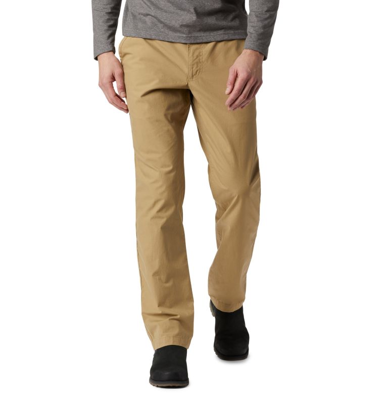 Men’s Washed Out Casual Trousers, Color: Crouton, image 1